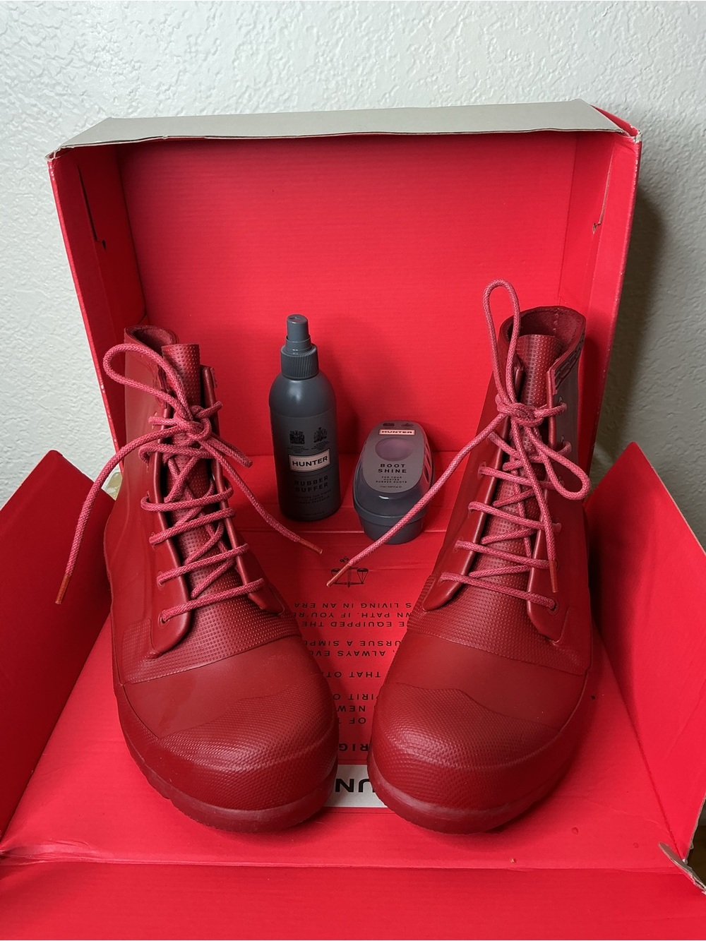 Label on footwear box
